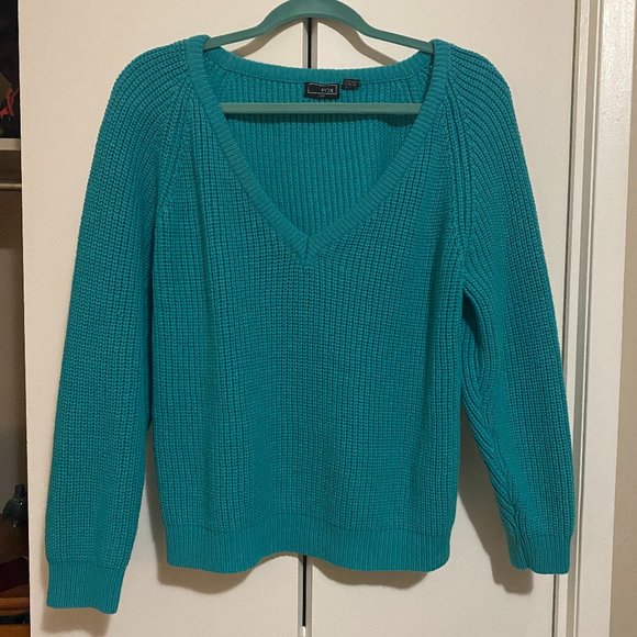 Vintage 1980s-1990s Teal Sweater M - Picture 1 of 4